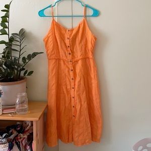 CUSTOM DYED Doe and Rae Midi Button Front Dress